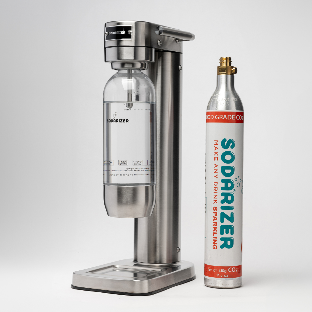 Sodarizer STEEL: Soda and Seltzer Water Maker